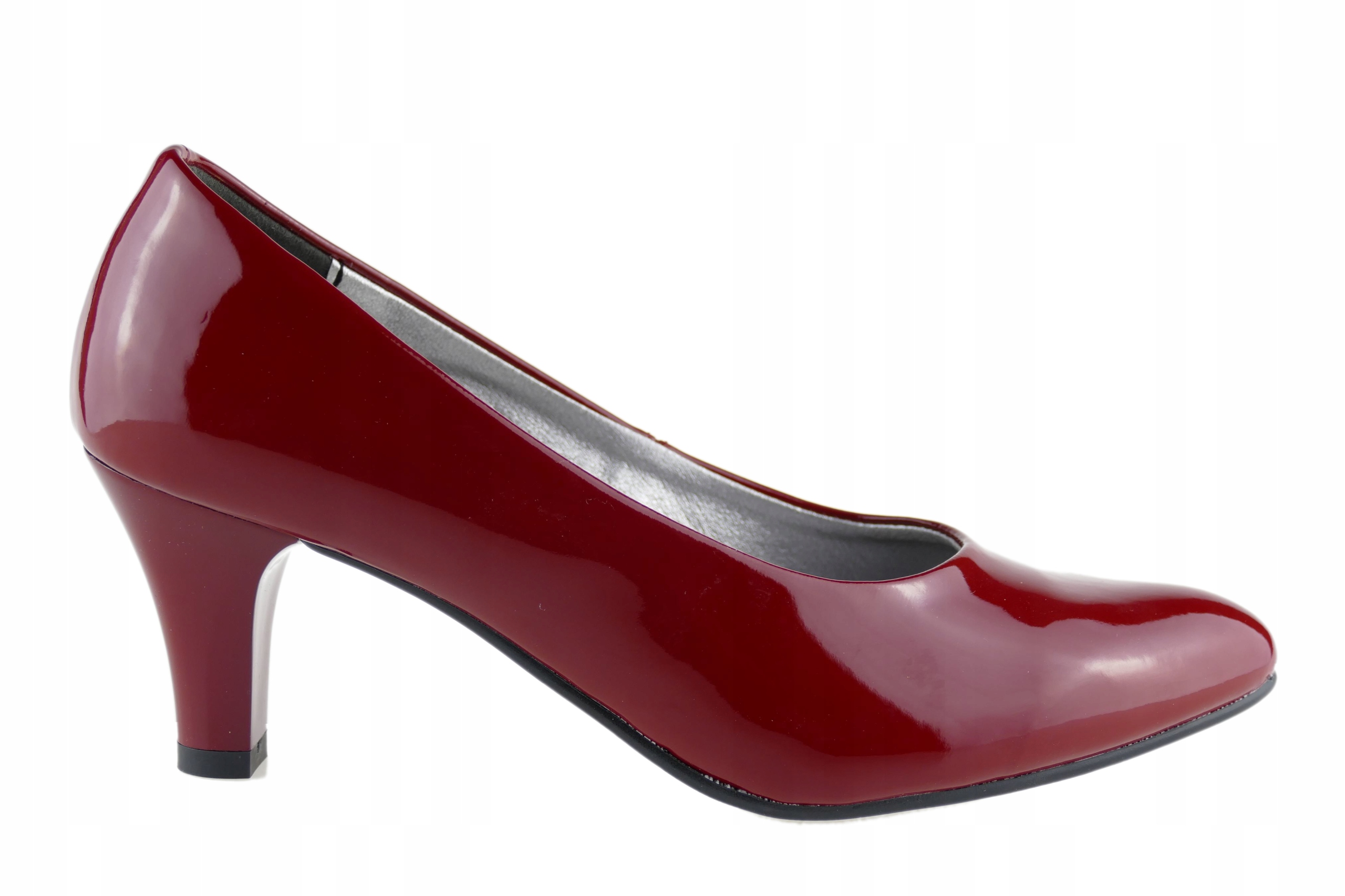 

Bordowe Klasyczne Czółenka Damskie Szpilki 36