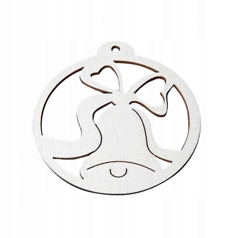 

Drewniana Bombka Na Choinkę Dzwonek Decoupage B13