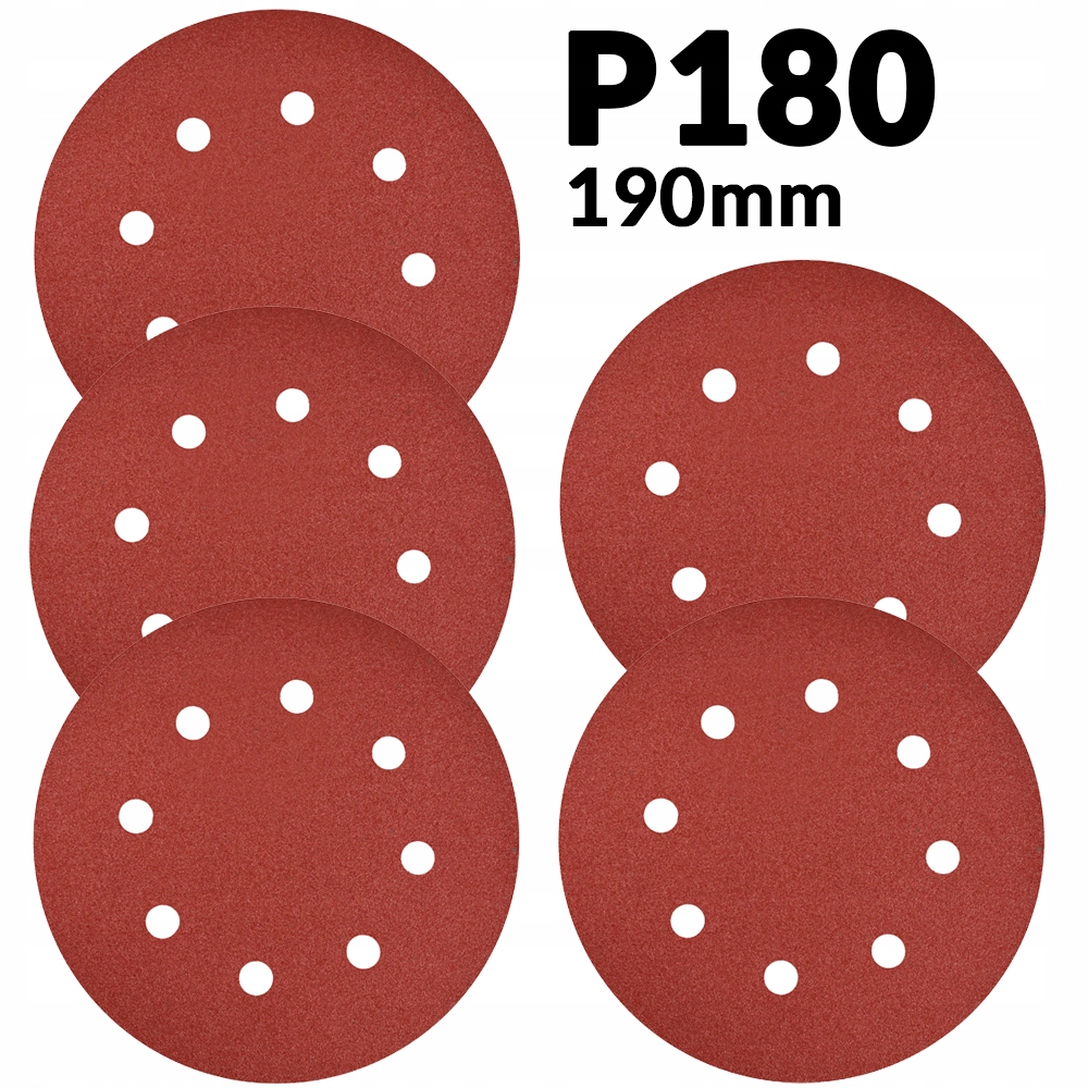 

Papier Ścierny 190mm Krążek P180 Szlifierki 5 szt