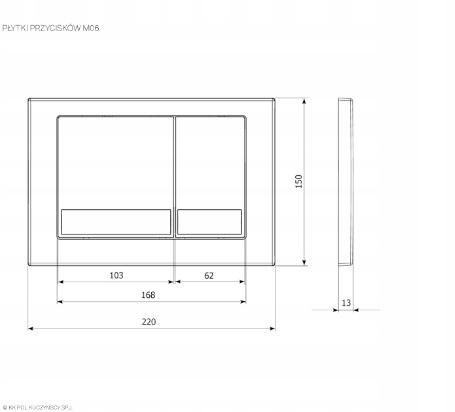 PRZYCISK KKPOL BIAŁY M06 Marka Kk-Pol