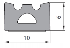 USZCZELKA GUMOWA Z KLEJEM SAMOPRZYLEPNA 10x6mm Kod producenta 10x6
