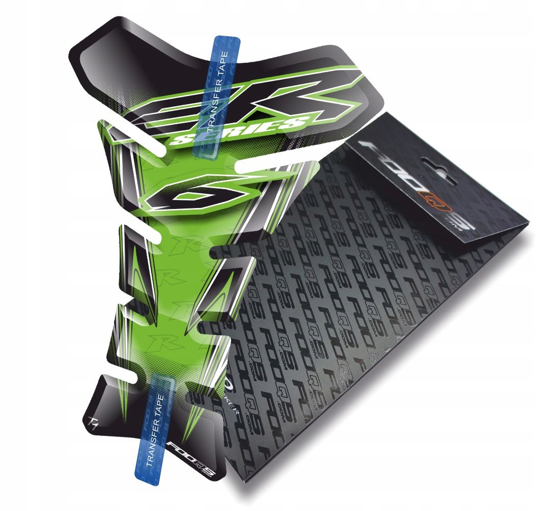 Tank-pad od společnosti Fooqs pro Kawasaki ER-6-f-n Zelený