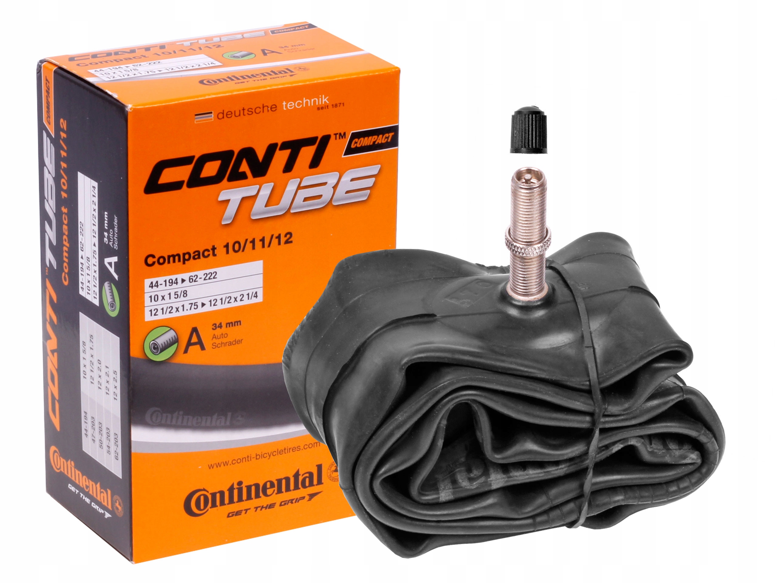 

Dętka Continental Compact 10/11/12 Av 34mm wózków