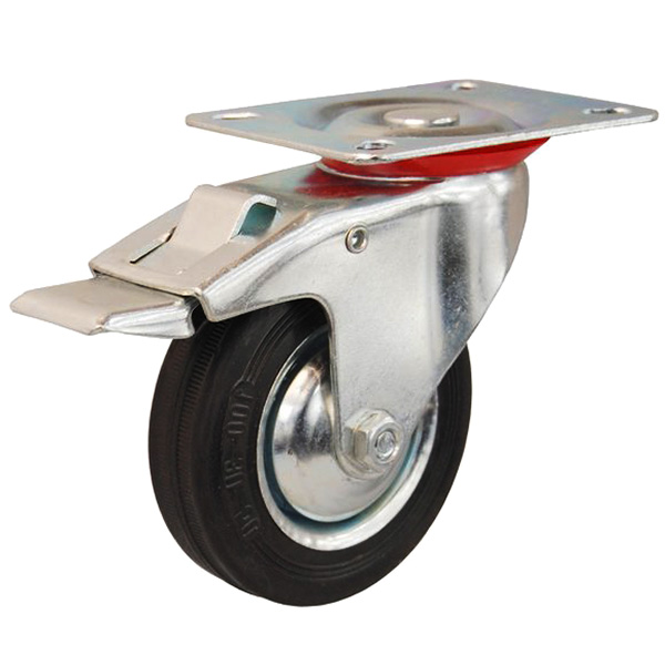 

Koło Obrotowe Z Hamulcem Fi 125 Gumowe Czarne Wóze