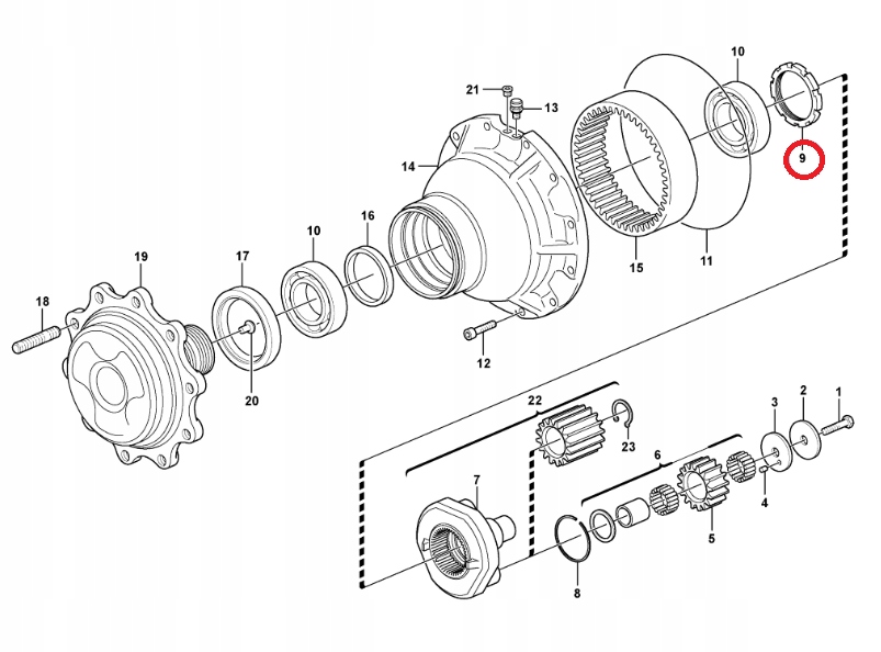 ГАЙКА СТУПИЦЫ КОЛЕСА VOLVO BL61 BL71 11716595