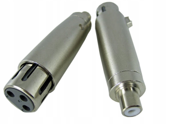 

adapter gniazdo Rca chinch gniazdo 3 pin Xlr
