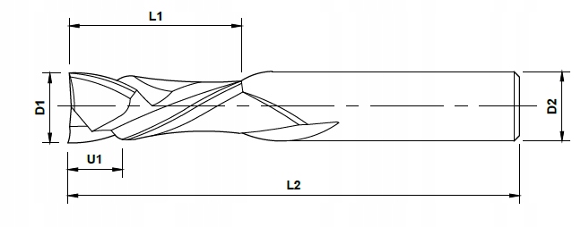 Frez VHM Compression 1 piórowy 3,175 17mm Laminat Marka Cocorn