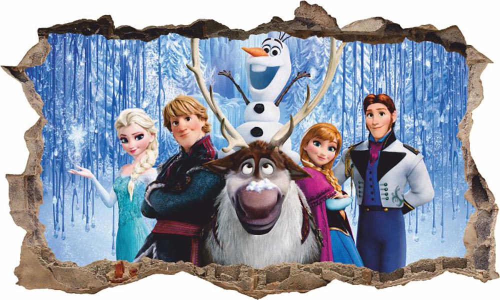 

Naklejka Plakat Kraina Lodu Frozen 3D XXL