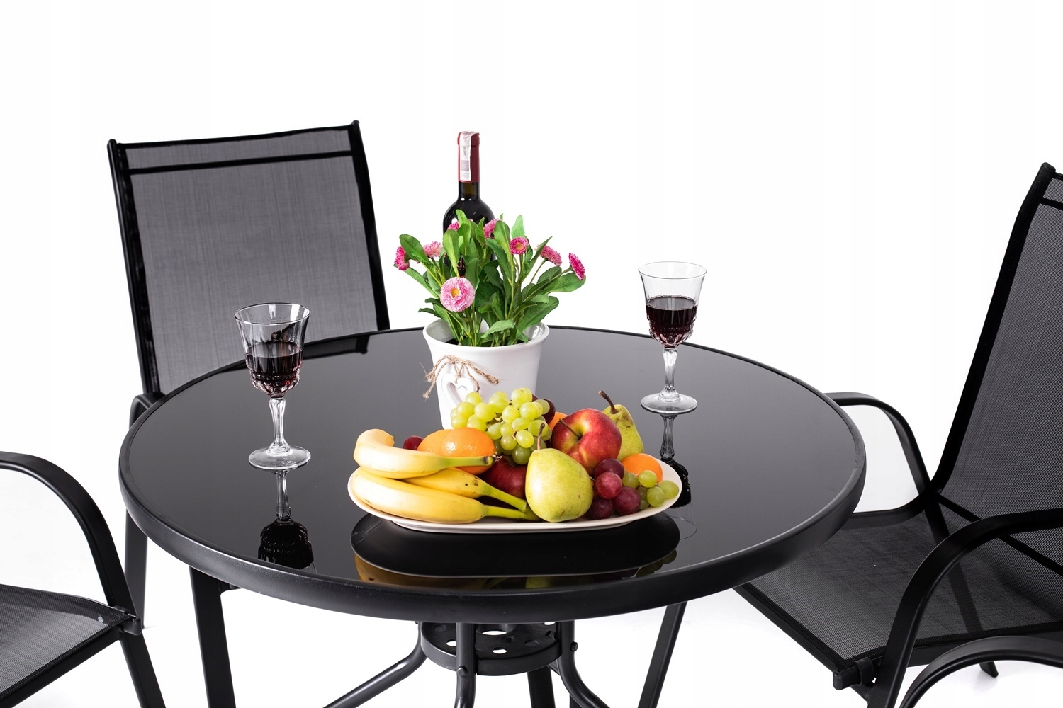 KOMPLET MEBLI TARASOWYCH STÓŁ SZKLANY + 4 KRZESŁA Rodzaj stół i krzesła