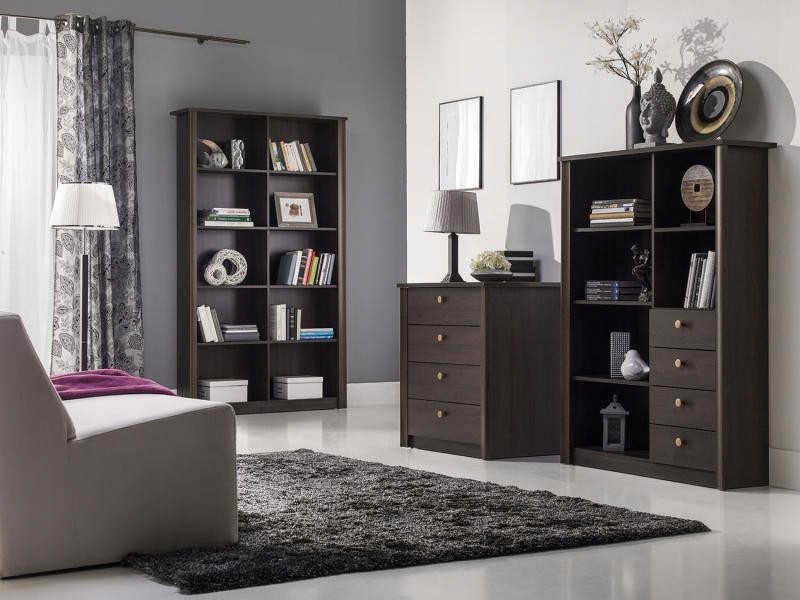 Duże biurko 160 dąb sonoma czekolada 8 szuflad F16 Liczba szuflad więcej niż 6