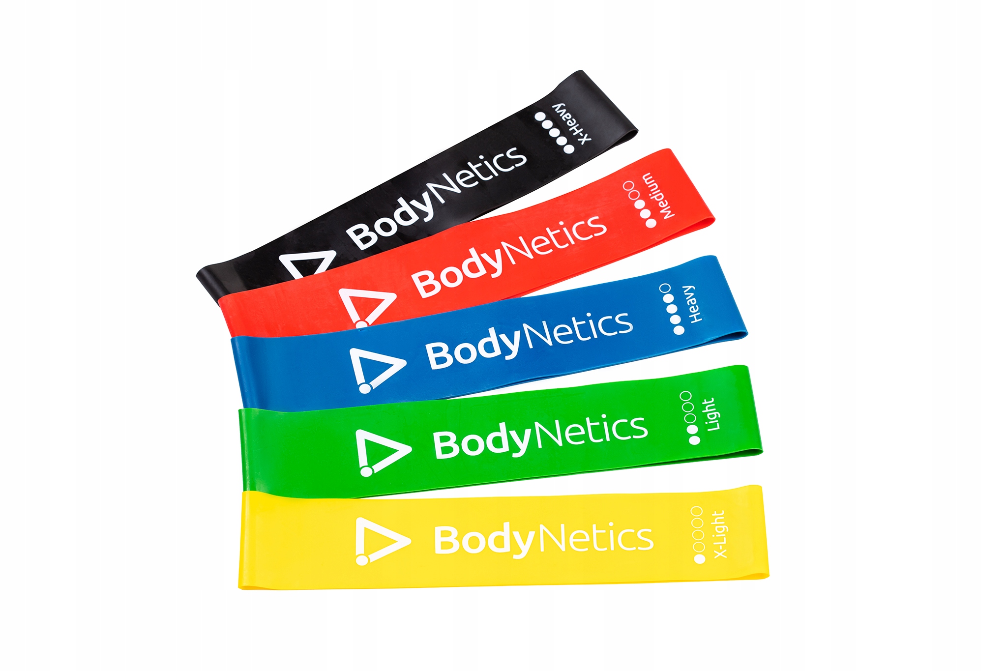 GUMY TAŚMY DO ĆWICZEŃ MINI BAND BODYNETICS x5 ETUI Marka BodyNetics