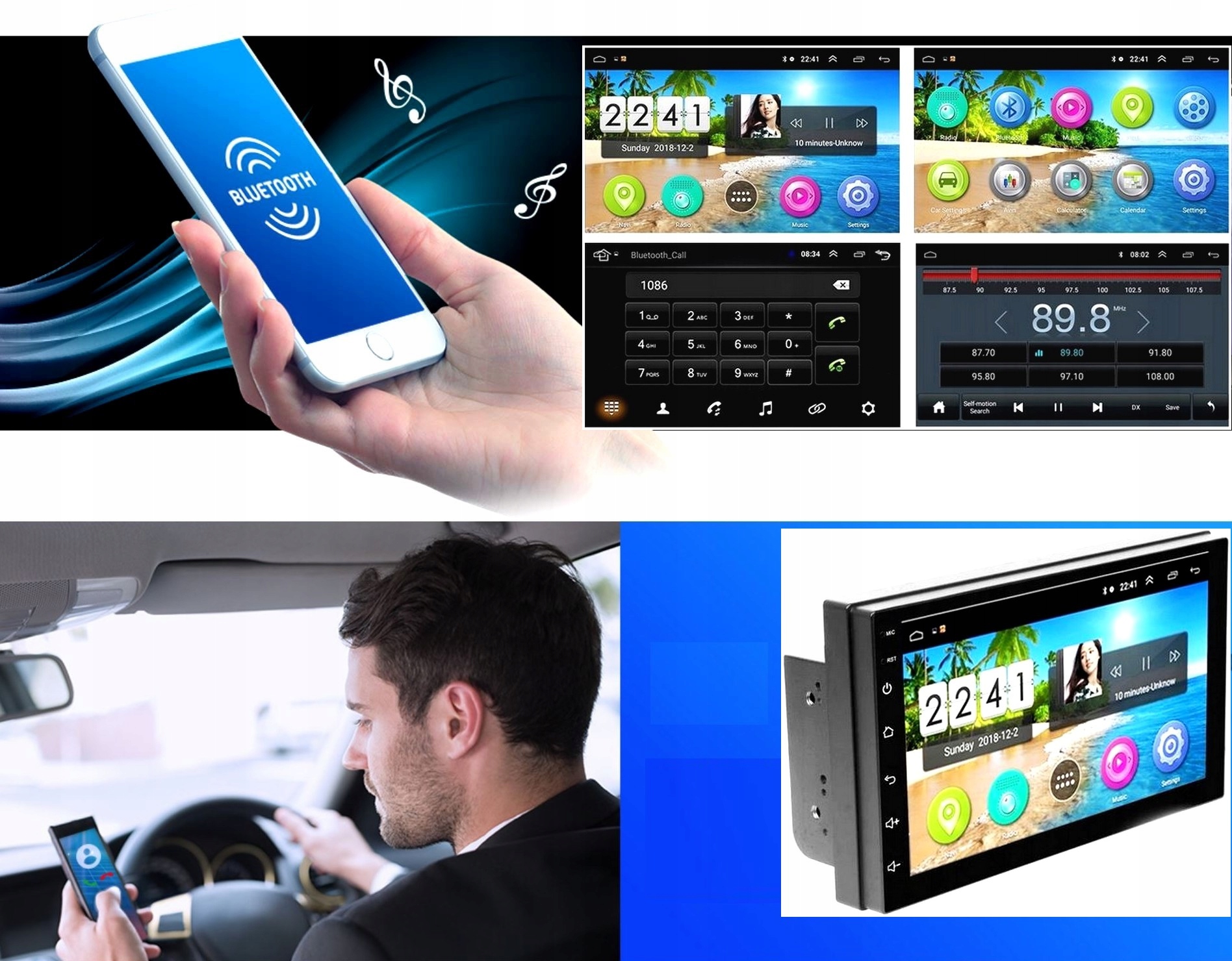 RADIO SAMOCHODOWE 2DIN GPS BT USB ANDROID WiFi FV Parts manufacturer Other