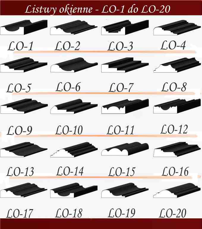 SZTUKATERIA OKIENNA NIETYNKOWANA LO13 120x40mm Kod producenta LO13 120x40