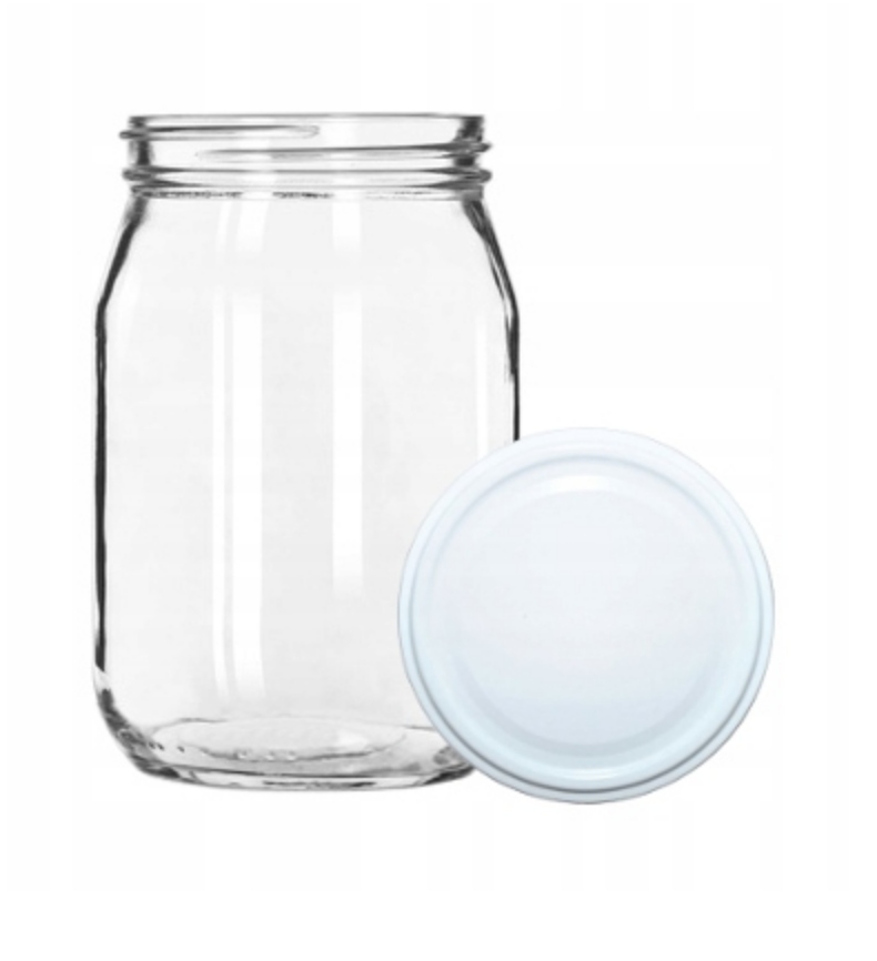 

Zestaw 10 szt Słoik 315 ml + Zakrętki Białe