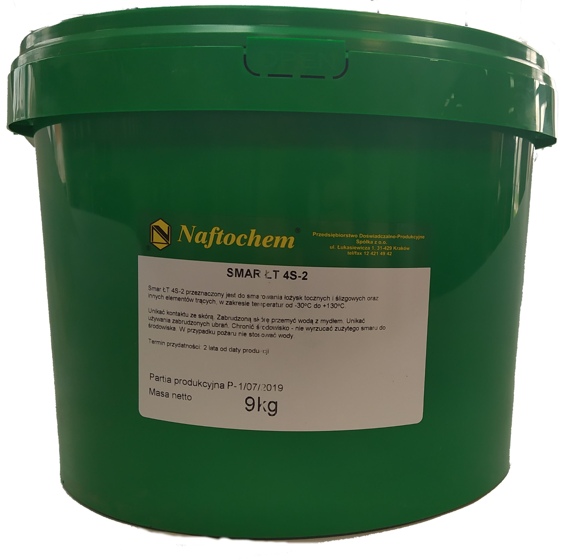 

Smar litowy łożyskowy do łożysk 9 Kg Łt 4S-2