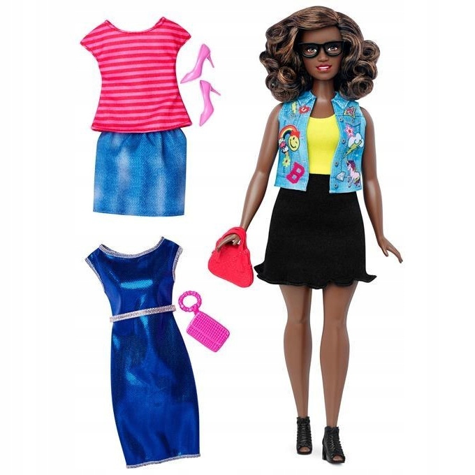 BARBIE FASHIONISTAS Lalka z Ubrankami DTF02 Mattel Marka Barbie
