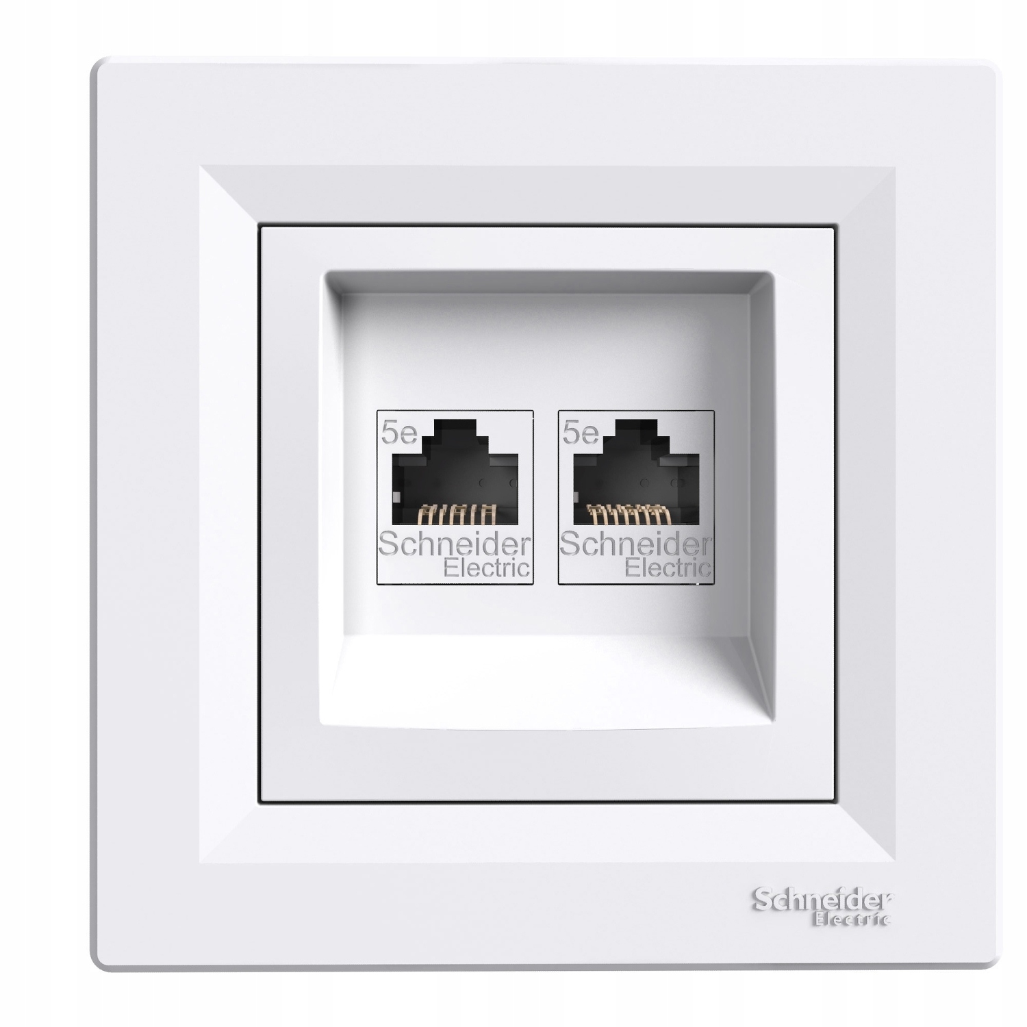 

Asfora gniazdo komp. 2x RJ45 kat.5e Utp białe