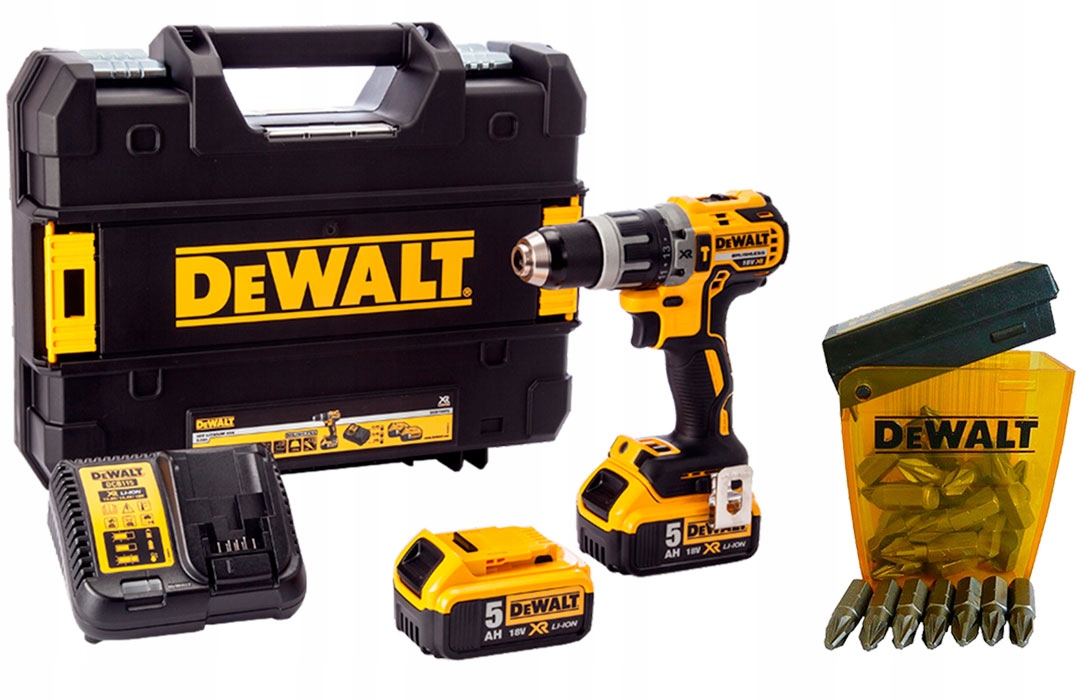 

DCD796P2 DeWalt Wkrętarka 18V 2x5,0Ah Udar Bity