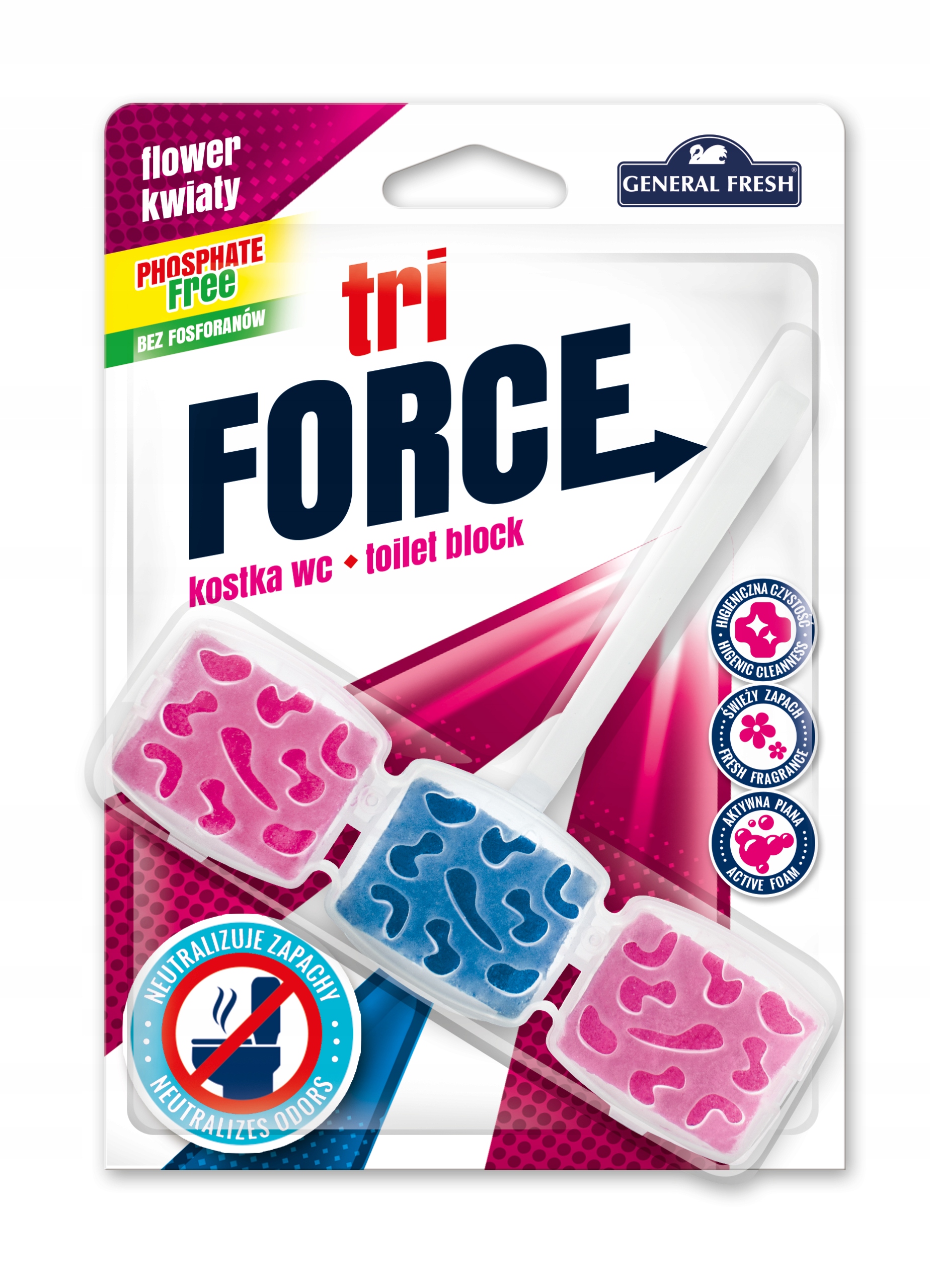 

General Fresh Tri Force 45g Kostka Wc Kwiatowa