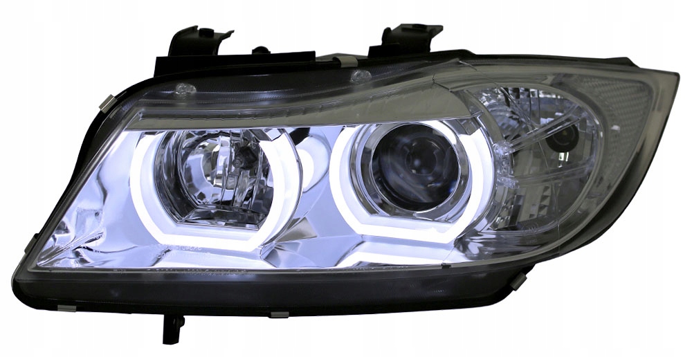 BMW 3 E90 E91 LAMPY reflektory LED RINGI 3D H7/H1 Strona zabudowy lewe + prawe