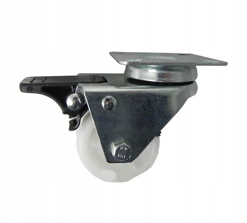 KOŁO KÓŁKA MEBLOWE fi 50 mm SKRĘTNE Z HAMULCEM