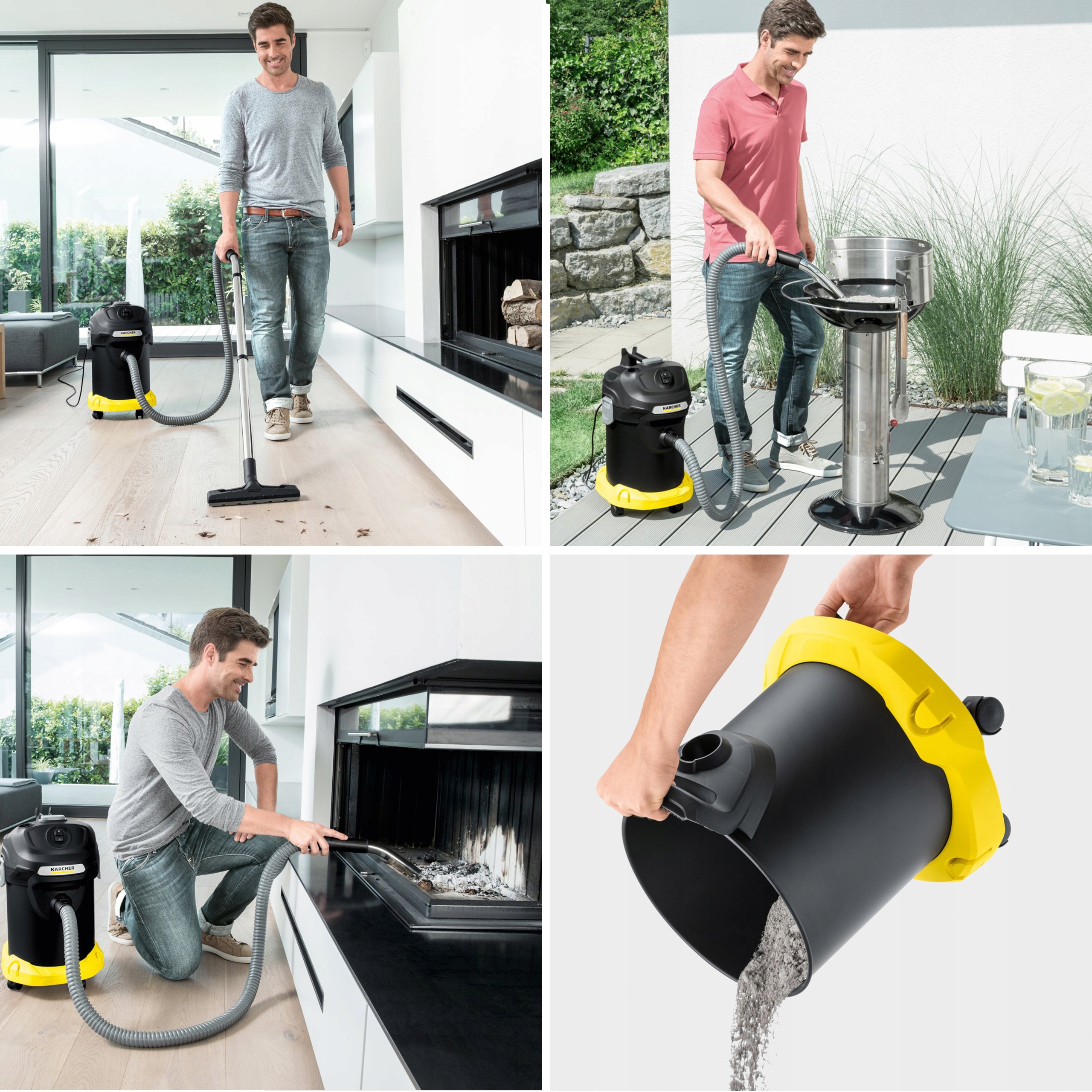 KARCHER AD 4 ODKURZACZ KOMINKOWY DO POPIOŁU GRILLA Moc 600 W