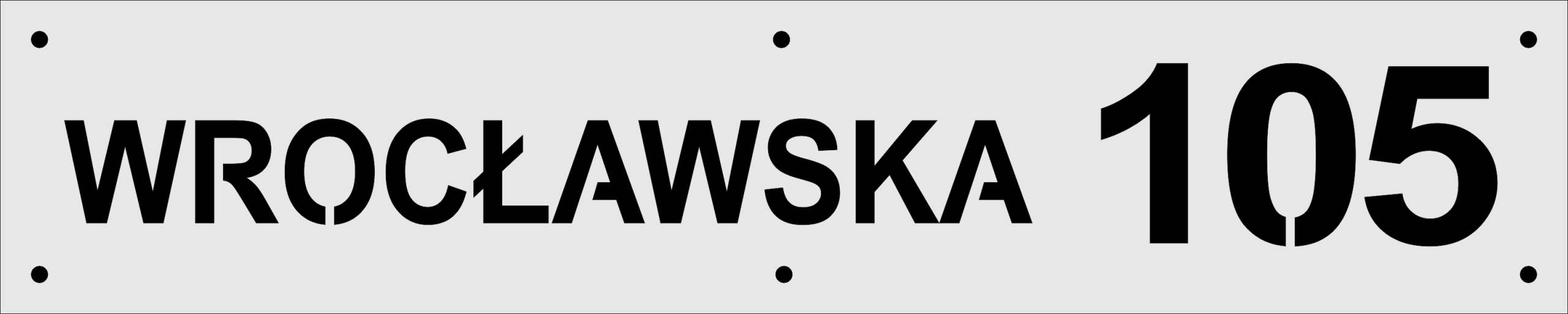 Tabliczka tablica na DOM ADRESOWA NUMER 100x20cm Wysokość produktu 20 cm