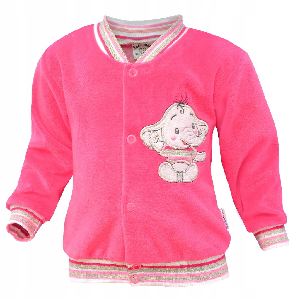 

Sweterek-Bluza niemowlęca welurowa rozpinana mal.