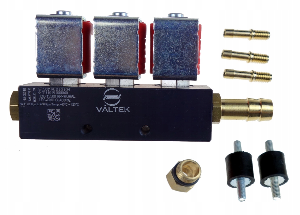 E4 67R - Valtek rail 3-cyl ORIGINAL ITALIAN injector-e