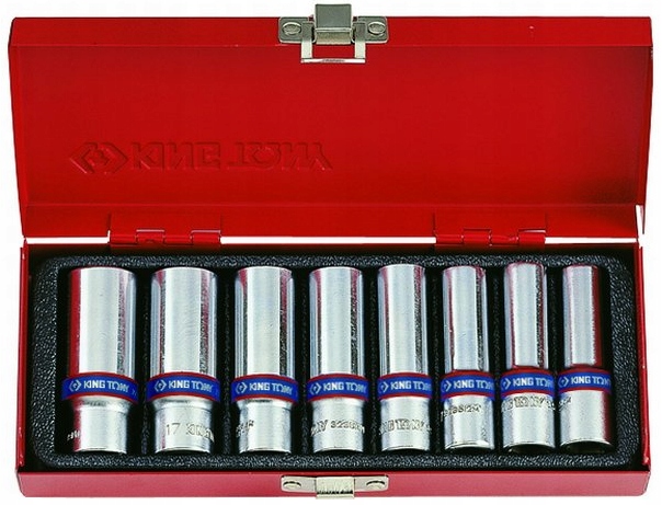 

Nasadki Długie 3/8 10-19mm 8szt 6KT King Tony 3508