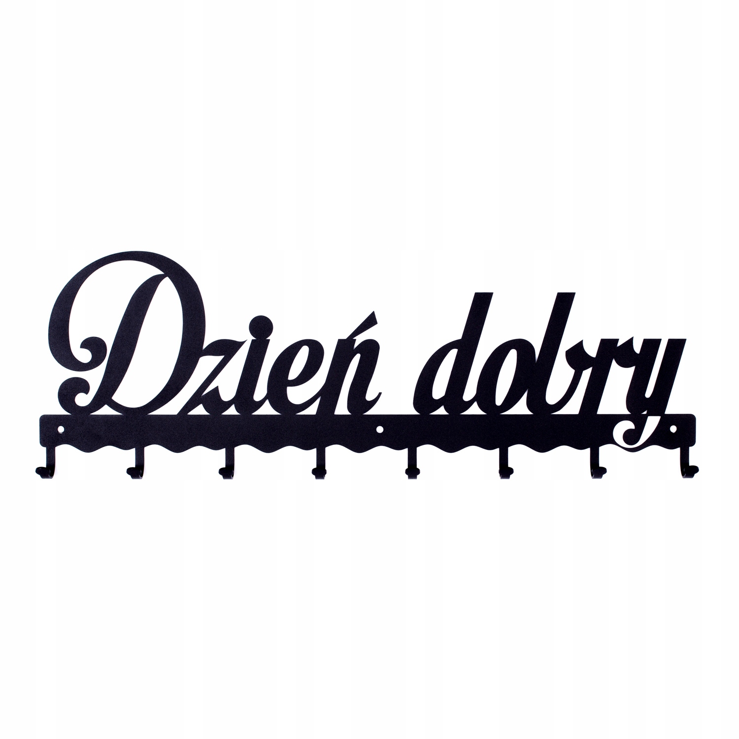 

Wieszak ścienny metalowy Dzień dobry 01 czarny