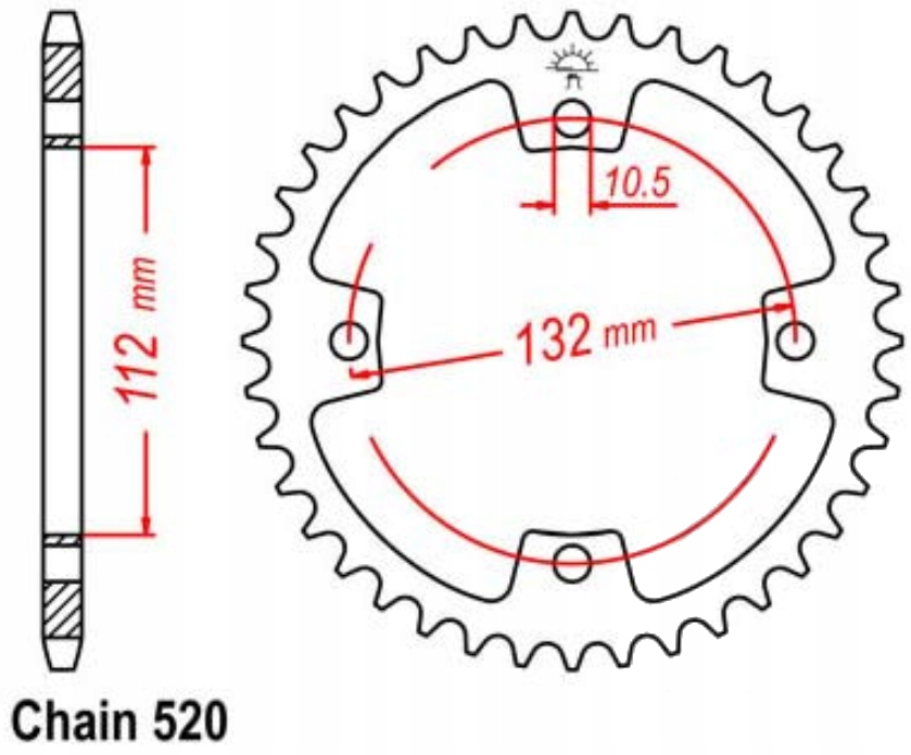 Zadní ozubení 520 Esjot 36Z Arctic Cat DVX 300 Nové
