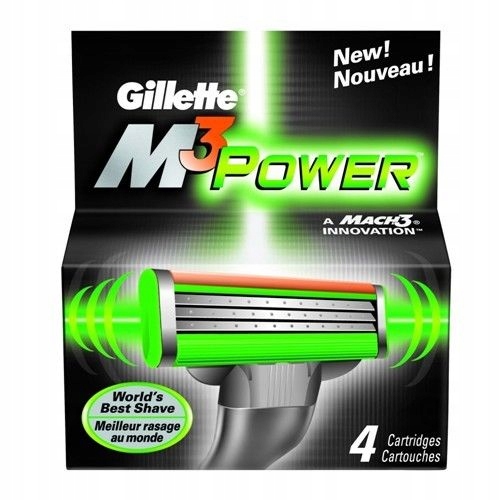 

Gillette Mach 3 M3 Power 4-pak Uk wkłady ostrza