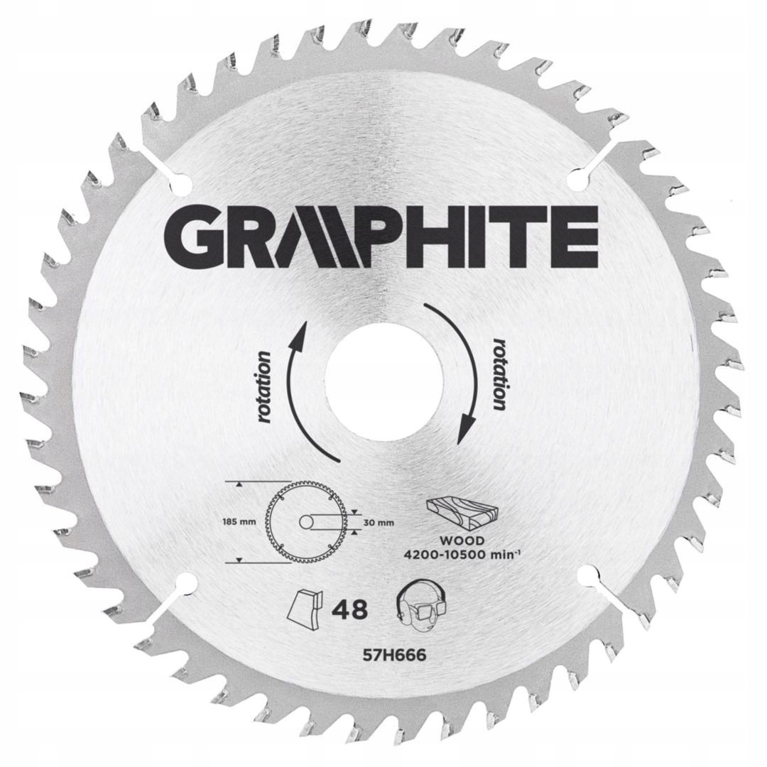 

Tarcza Do Pilarki Do Drewna 185 mm 48 Zębów 57H666