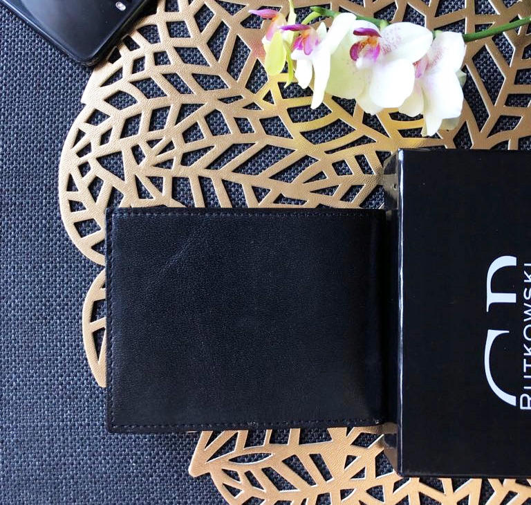 MĘSKI PORTFEL Z OCHRONĄ KART RFID - SKÓRZANY Orientacja pozioma