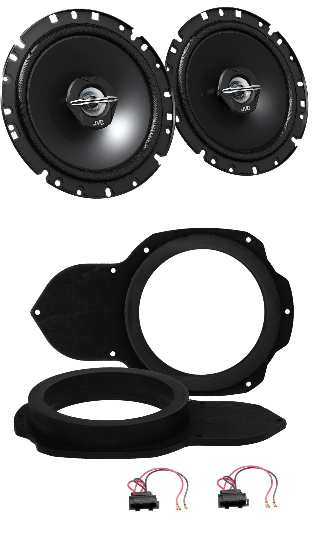 Reproduktory 165 mm rozteč Mdf adaptér Vw B6 CC Volkswagen Jvc CS-J1720X