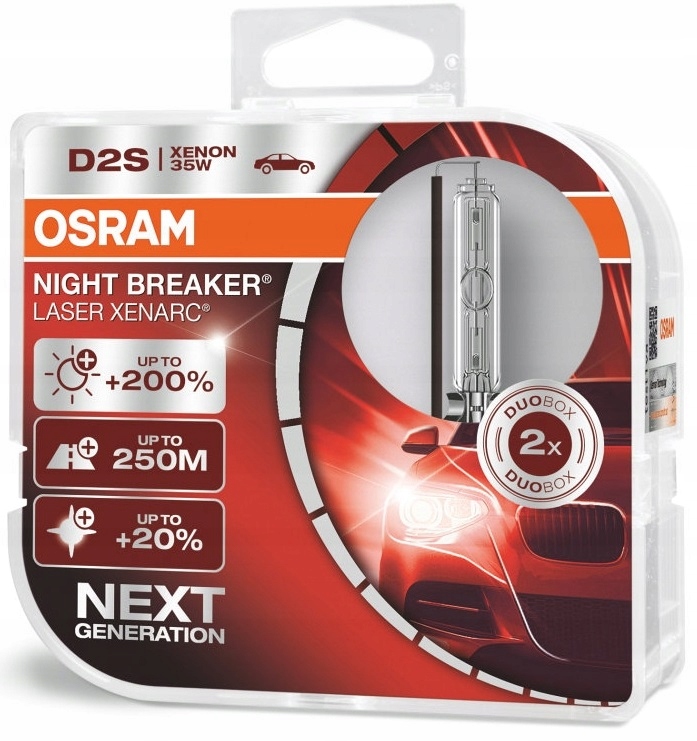 

2x Xenon Żarnik D2S Osram Night Breaker LASER+200%