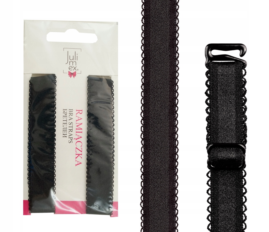 

Julimex Ramiączka RB-398 szer 12 mm Czarny Koronka