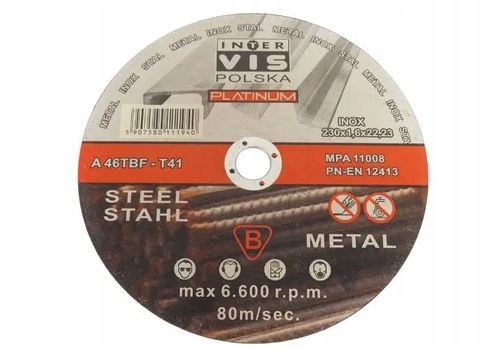 

Tarcza 230X1,6 mm Do Cięcia Metalu Stali Żeliwa