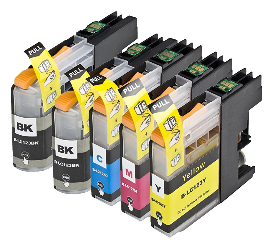 

5x Tusz do Brother LC123 DCP-J132W DCP-J152W Chip