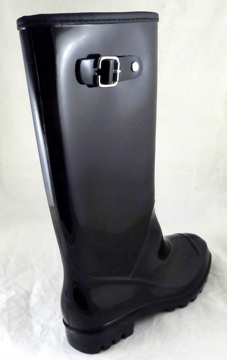 STYLOWE ELASTYCZNE GUMOWCE KALOSZE LAKIERKI Długość wkładki 25.5 cm