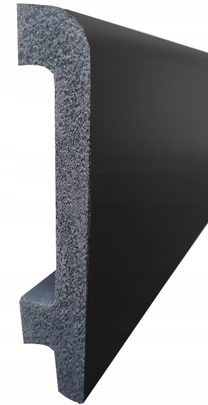 8cm LISTWA PRZYPODŁOGOWA COKÓŁ DEKORACYJNA CZARNA