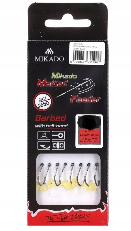 

Mikado Przypon Haczyki Method Feeder Z Gumką #12