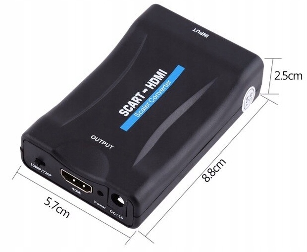 Konwerter Adapter Przejściówka SCART EURO na HDMI Złącza inne