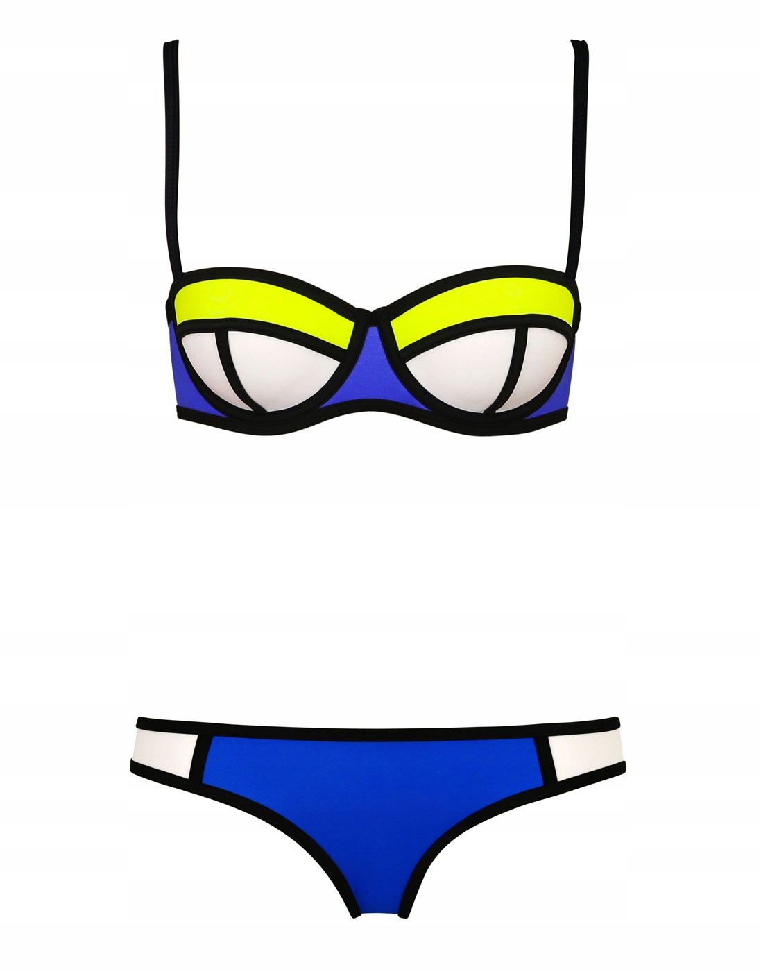 

5 kolorów Strój Kąpielowy Bikini Neonowe M 38