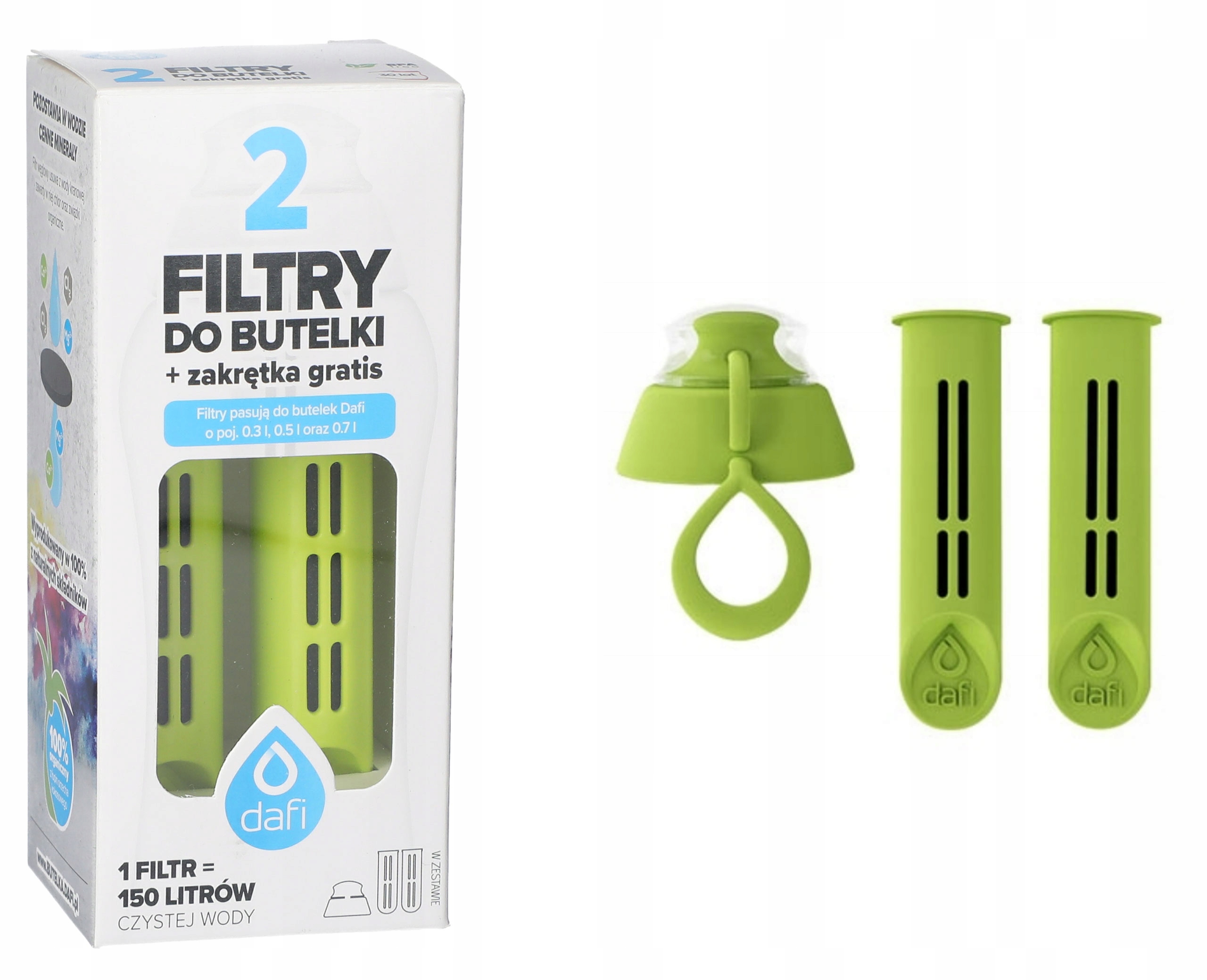

Filtr Do Butelki Dafi ( 2 Szt ) + Nakrętka Zielony