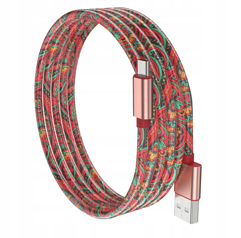 Kabel USB ESSAGER 3A TYPE-C USB-C COLORS 1m FQ09