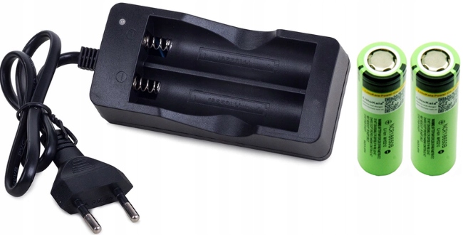 

Ładowarka 18650 2 Akumulatory Panasonic 3400 mAh
