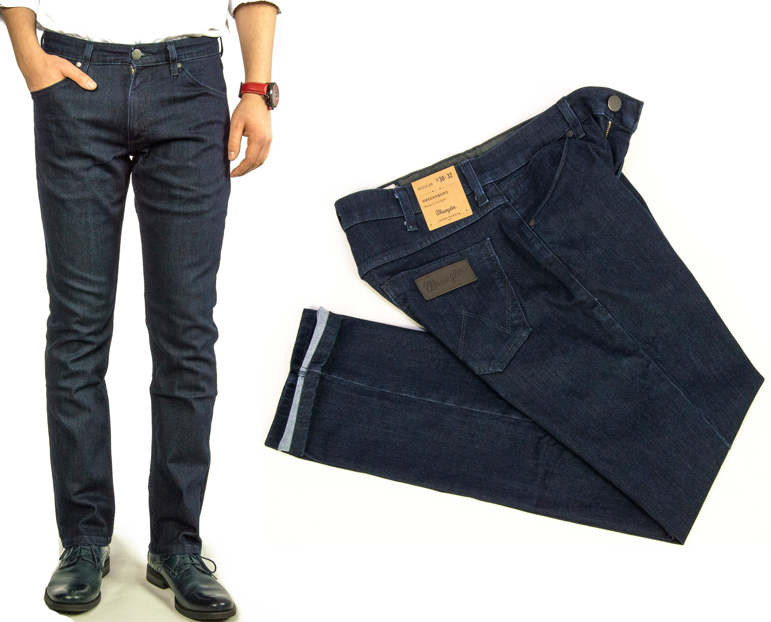 

Wrangler Greensboro Clean V. spodnie jeans W30 L34