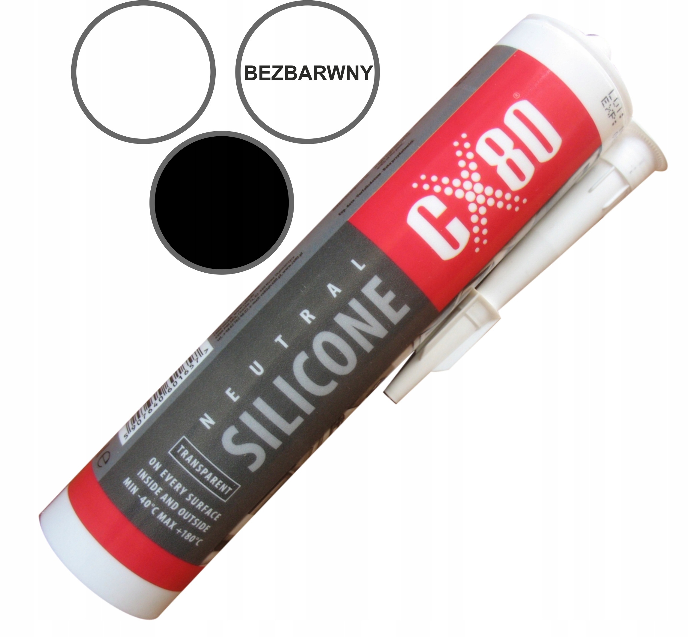 

Silikon Neutralny Biały Bezbarwny Czarny 310 CX80